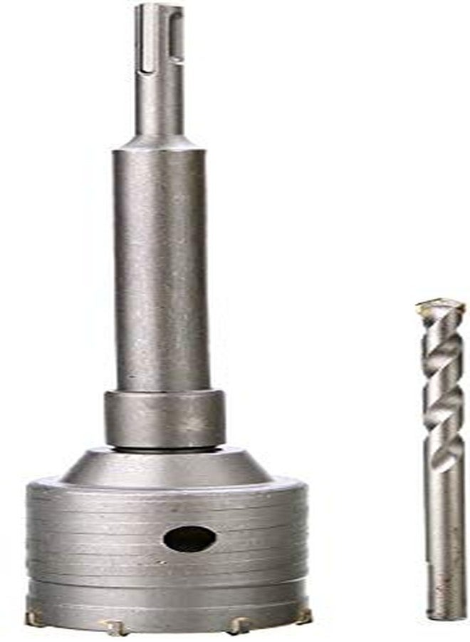 Inditrust 75mm Concrete Wall Drill Bit Hole Saw Cutter +300mm Connecting Rod With Wrench For Brick Cement Stone - Image 2